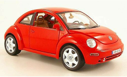 Volkswagen New Beetle Base 1/18 Burago rosso 1998 modellini auto