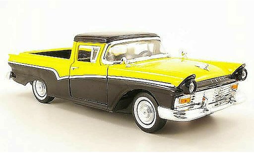 Ford Ranchero Berline 1/18 Yat Ming nero/giallo 1957 modellini auto