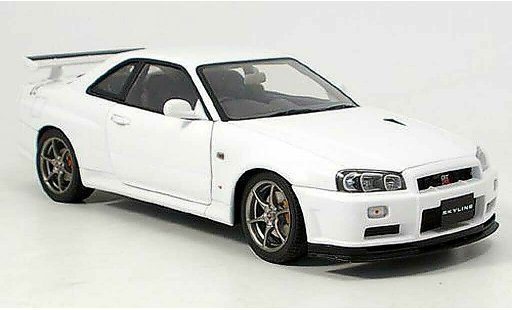 Nissan Skyline R34 1/18 Autoart gt-r v-spec. ii bianco modellini auto