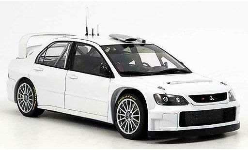 Mitsubishi Lancer Evolution IX 1/18 Autoart wrc bianco plain body version 2005 modellini auto