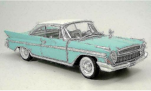 Desoto Adventurer Coupe 1/18 Yat Ming turchese/bianco 1961 modellini auto
