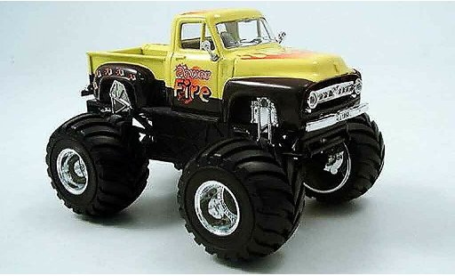Ford F-100 Monster Truck 1/43 Yat Ming 00 giallo nero 1953 modellini auto