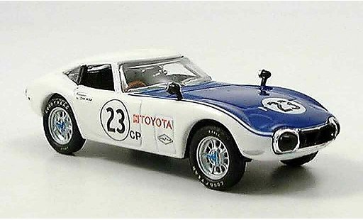 Toyota 2000 GT Shelby 1/43 Del Prado bianco blu no.23 modellini auto