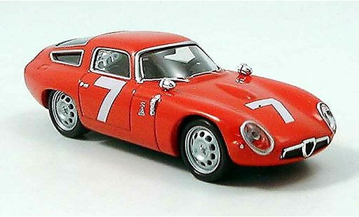 Alfa Romeo Giulia TZ1 1/43 Del Prado no.7 rosso modellini auto