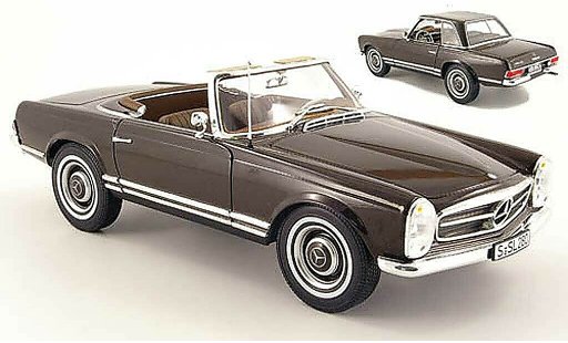 Mercedes 230 Base 1/18 Norev sl (w 113) marrone modellini auto