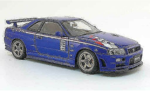 Nissan Skyline R34 1/18 Autoart gt-r nismo sports resetting blu modellini auto