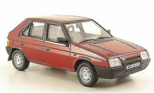 Skoda Favorit 136L 1/43 Abrex rosso 1987 modellini auto