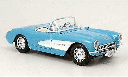 Chevrolet Corvette Convertible 1/18 Maisto C1 blu bianco 1957 modellini auto