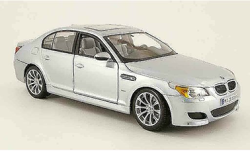 Bmw M5 berline 1/18 Maisto E60 grigio blu modellini auto
