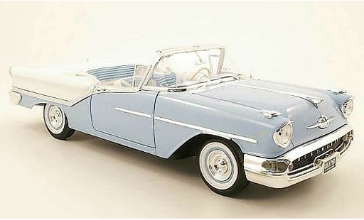 Oldsmobile Super 88 Convertible 1/18 Yat Ming convertibile blu bianco 1957 modellini auto