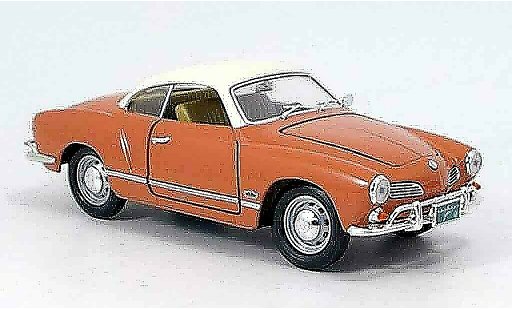 Volkswagen Karmann Ghia Base 1/18 Yat Ming ghia marrone et blanc 1966 modellini auto