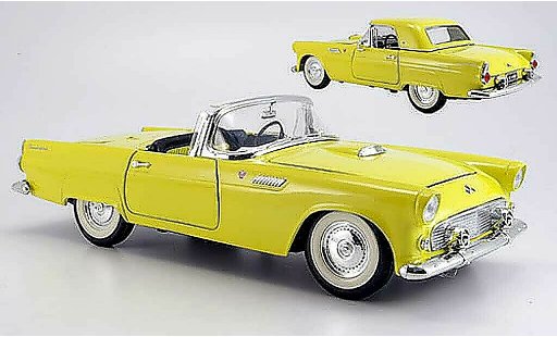 Ford Thunderbird Two-Seater 1/18 Yat Ming giallo modellini auto