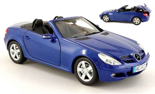 Mercedes Classe SLK Base 1/18 Minichamps (r 171) blu 2004 modellini auto
