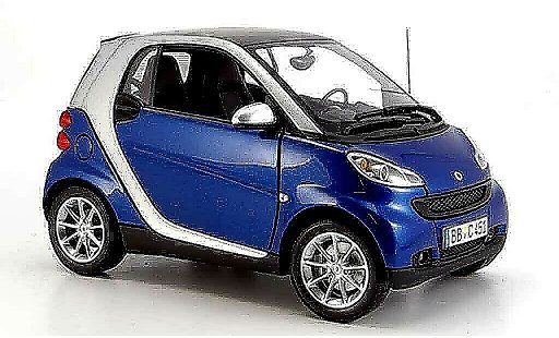 Smart ForTwo Base 1/18 Minichamps blu grigio 2007 modellini auto