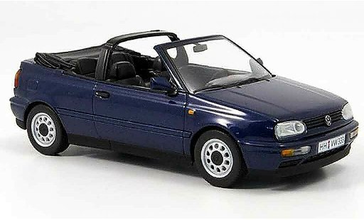 Volkswagen Golf Cabriolet 1/43 Minichamps blu 1993 modellini auto