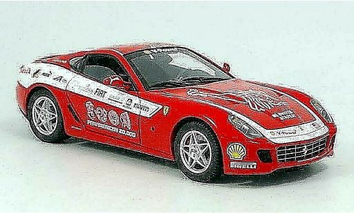 Ferrari 599 GTB 1/18 Hot Wheels Elite Pan Am rosso Touring modellini auto