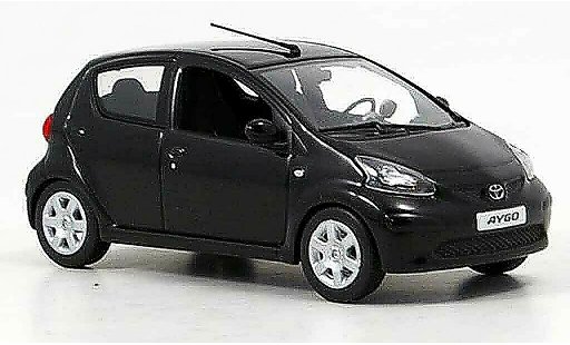 Toyota Aygo Base 1/43 Minichamps nero 2005 modellini auto