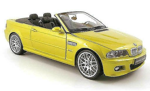Bmw M3 Cabriolet 1/18 Kyosho E46 Cabrio giallo modellini auto