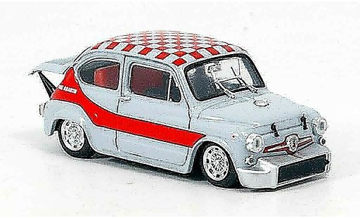 Fiat Abarth 1000 Berlina Corsa 1/43 Brumm Gruppe 5 grigio rosso 1968 modellini auto