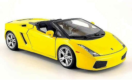 Lamborghini Gallardo Spyder 1/18 Burago giallo modellini auto