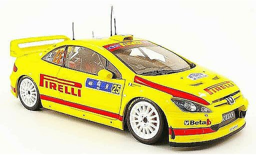 Peugeot 307 WRC 1/18 Sun Star no.25 pirelli tour de corse 2006 modellini auto