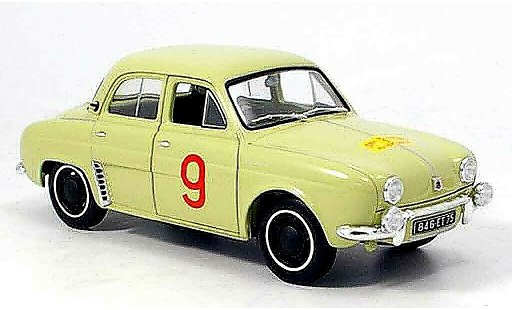 Renault Dauphine Base 1/18 Norev no.9 tour de course 1956 modellini auto