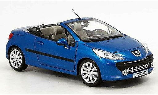 Peugeot 207 CC 1/18 Norev blu 2007 modellini auto