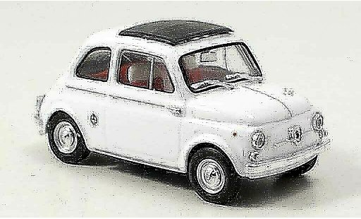 Fiat 595 Abarth 1/43 Brumm bianco avec capote tetto pieghevole 1963 modellini auto