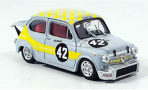Fiat Abarth 1000 Berlina Corsa 1/43 Brumm No.42 Swart dritter Zandvoort 1969 modellini auto