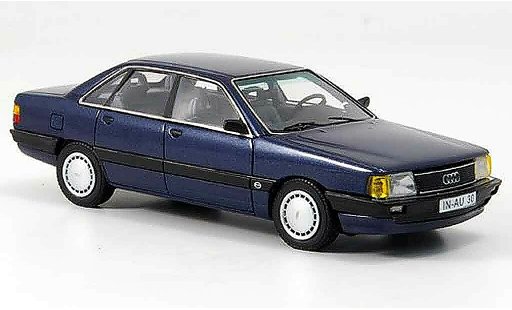 Audi 100 berline 1/43 Neo (tipo44) blu 1982 modellini auto