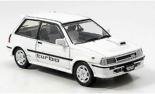 Toyota Starlet Turbo S 1/43 Aoshima bianco 1986 modellini auto