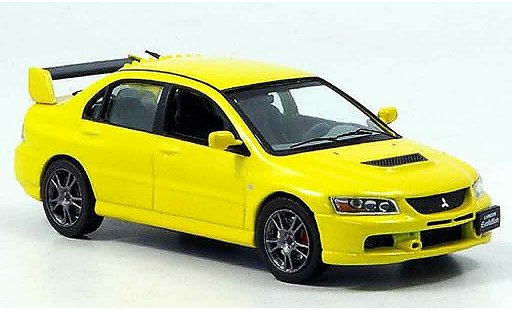 Mitsubishi Lancer Evolution IX 1/43 IXO giallo 2006 modellini auto