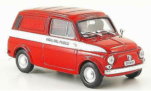Autobianchi Furgoncino pompiers 1/43 Brumm 500 Vigili de Fuoco 1972 modellini auto