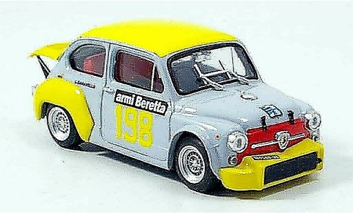 Fiat Abarth 1000 Berlina Corsa 1/43 Brumm No.198 Scuderia Brescia 1972 modellini auto