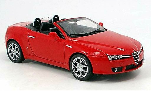 Alfa Romeo Spider Brera cabriolet 1/18 Welly rosso decapote 2007 modellini auto
