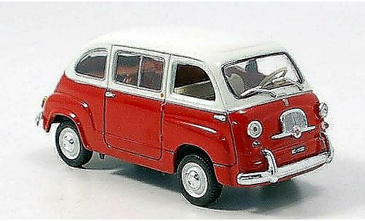 Fiat 600 Multipla 1/43 Norev rosso-bianco 1963 modellini auto