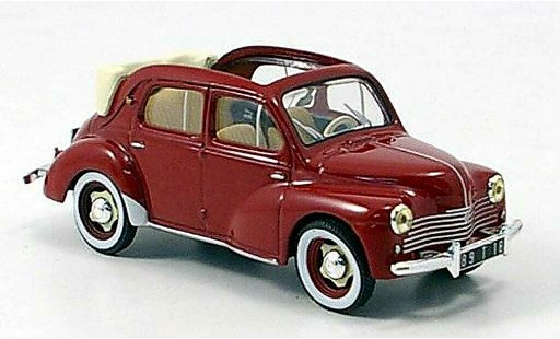 Renault 4CV Cabriolet 1/43 Hachette Decouvrable rosso 1952 modellini auto