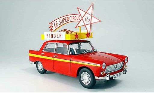 Peugeot 404 Berline 1/18 Norev Berlina Zirkus Pinder 1966 modellini auto