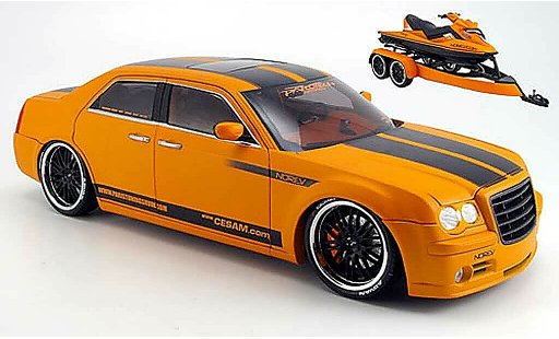 Chrysler 300C tuning 1/18 Norev parotech by norev con anhanger +jetski 2007 modellini auto