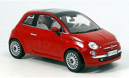Fiat 500 Base 1/18 Mondo Motors New rosso 2007 modellini auto