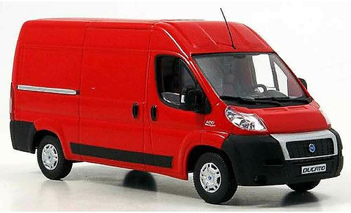 Fiat Ducato Kasten 1/43 Norev rosso Furgone 2006 modellini auto