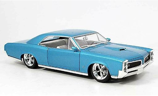 Pontiac GTO 1966 1/18 Hot Wheels blu modellini auto