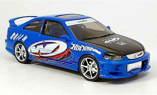 Honda Civic Si 1/18 Hot Wheels blu tuning modellini auto