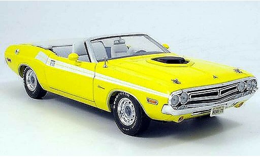 Dodge Challenger 1971 1/18 Greenlight convertibile giallo modellini auto