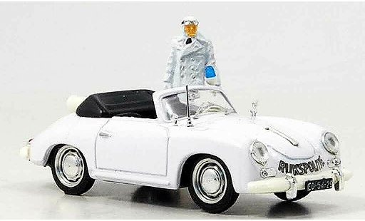 Porsche 356 1952 1/43 Brumm police Niederlande avec Figur modellini auto