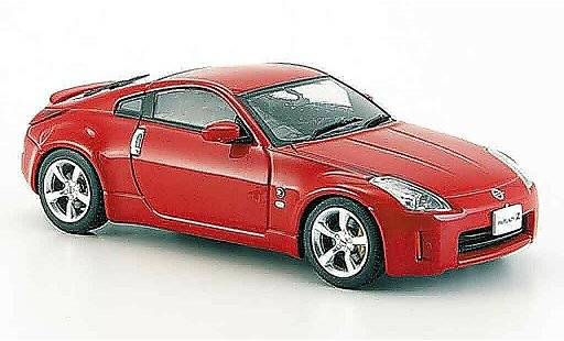 Nissan 350Z Coupe 1/43 Ebbro Fairlady rosso Facelift 2005 modellini auto