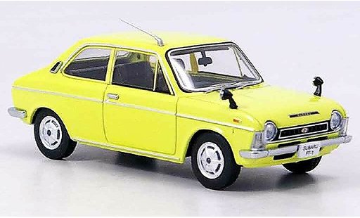 Subaru FF Sports 1/43 Ebbro 1 1100 giallo 1969 modellini auto