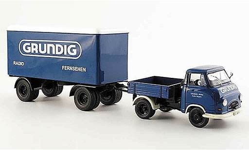 Hanomag Kurier Kastenwagen 1/43 Schuco Enser verdedig avec furgonehanger modellini auto