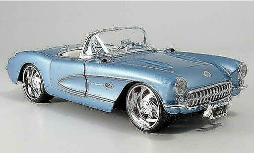 Chevrolet Corvette Convertible 1/18 Maisto C1 grigio blu geoffnetes capote 1957 modellini auto