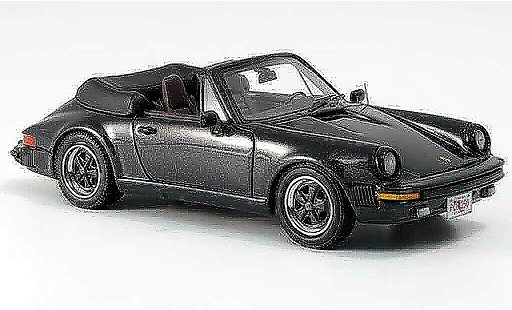 Porsche 911 Cabriolet 1/43 Neo Carrera Cabrio nero US Version 1985 modellini auto